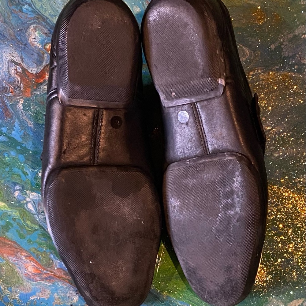 Vintage GUCCI Men's Black Leather Shoes SIZE 10 D - Picture 10 of 12